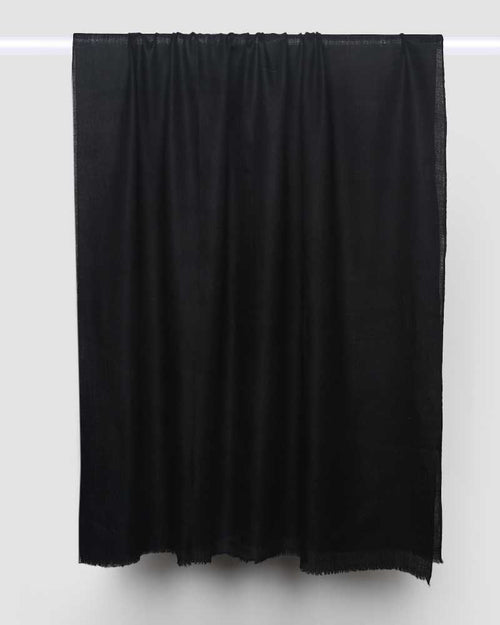 Pashmina Wool Diamond Weave Shawl Black