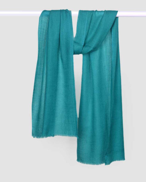 Pashmina Wool Diamond Weave Muffler Turquoise