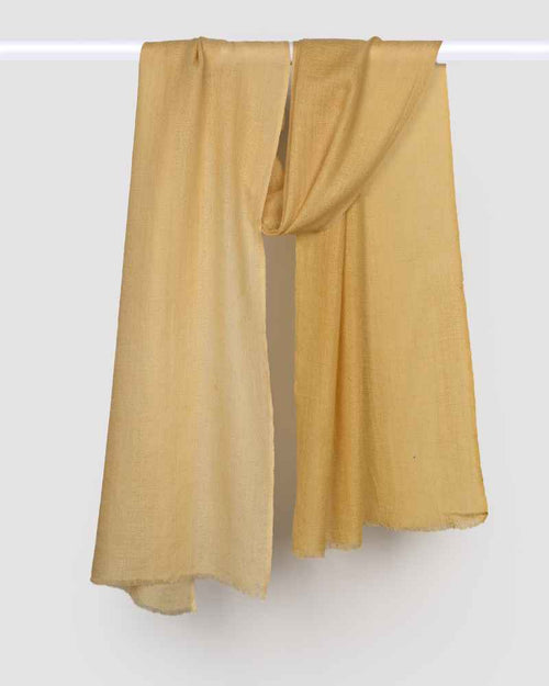 Pashmina Wool Diamond Weave Ombre Muffler in Yellow
