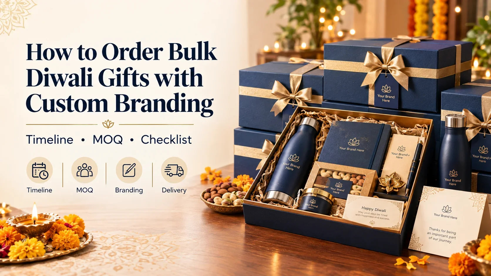 How to Order Bulk Diwali Gifts with Custom Branding: Timeline, MOQ and Checklist