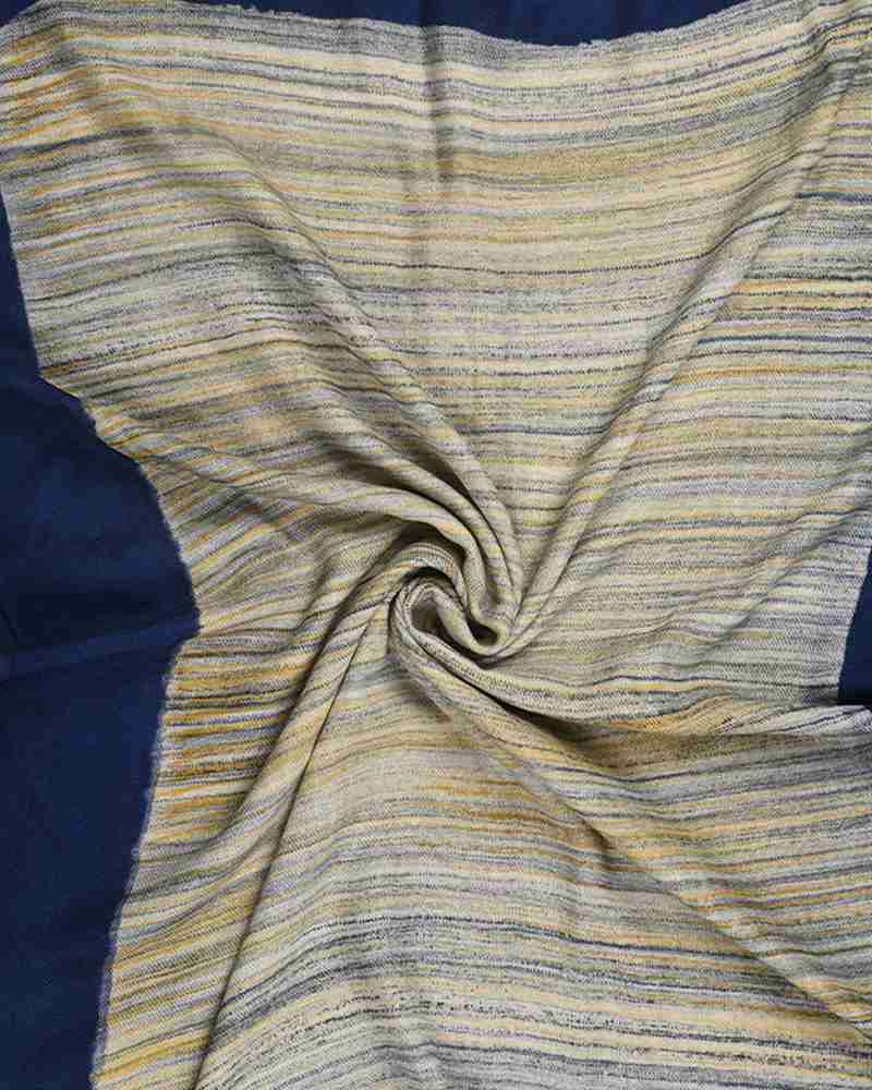 Navy Blue Pashmina Wool Brush Print Stole