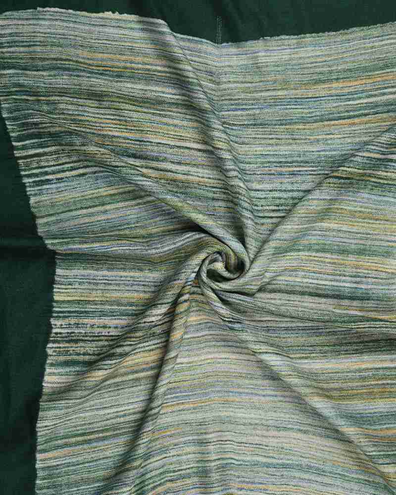 Green Pashmina Wool Brush Print Stole
