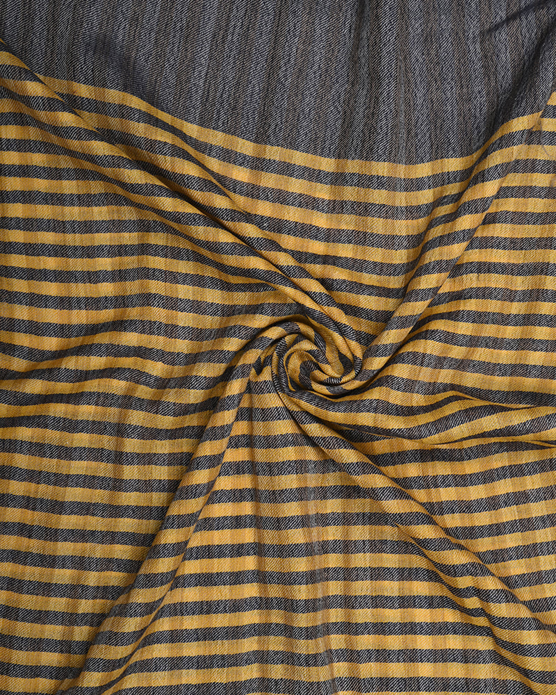 Grey Pashmina Wool Natural Check Stole