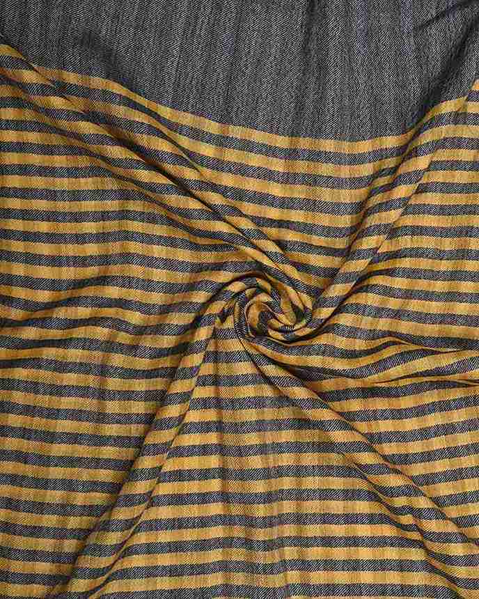 Grey Pashmina Wool Natural Check Stole