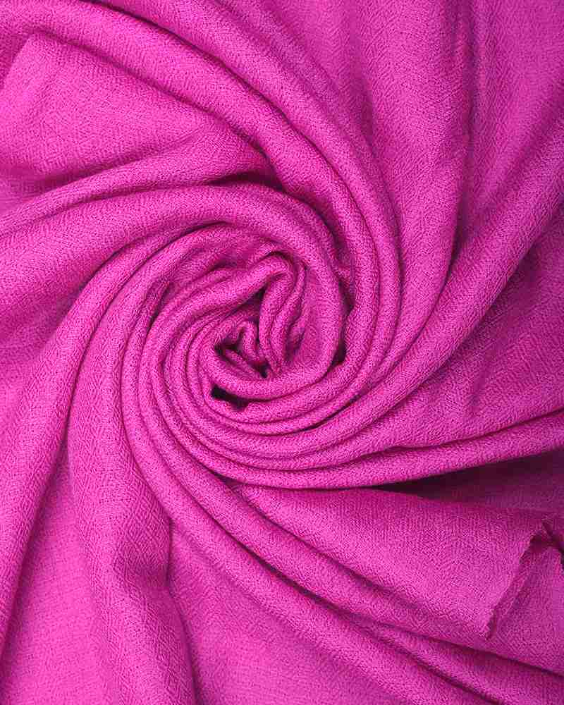 Magenta Pink Pashmina Wool Diamond Weave Stole