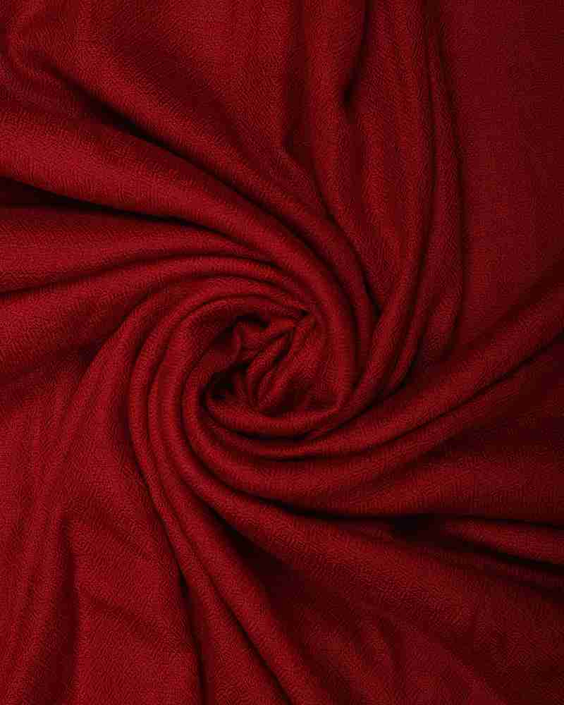 Maroon Pashmina Wool Diamond Weave Stole