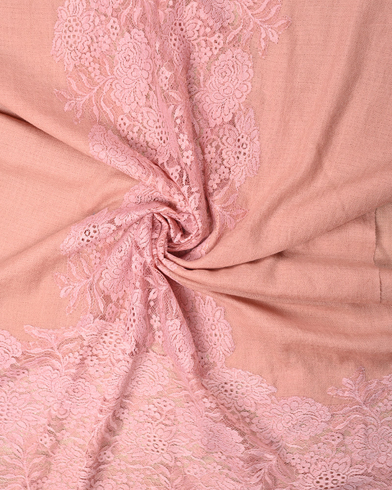 Lace stole pink