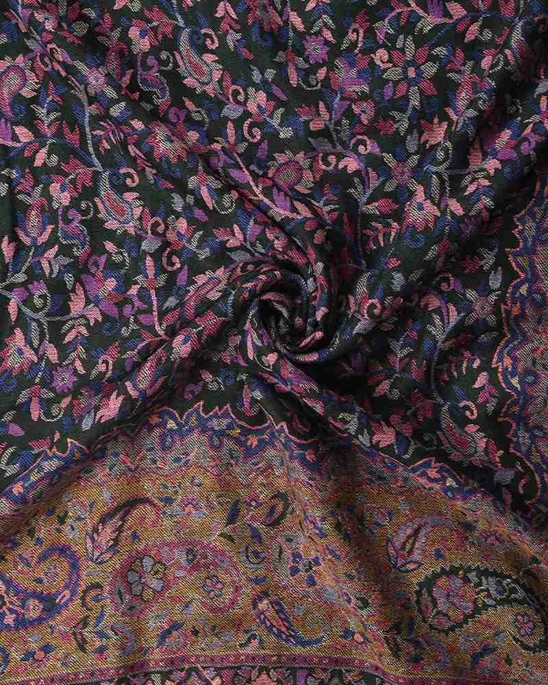 Pashmina Wool Kani Stole Green