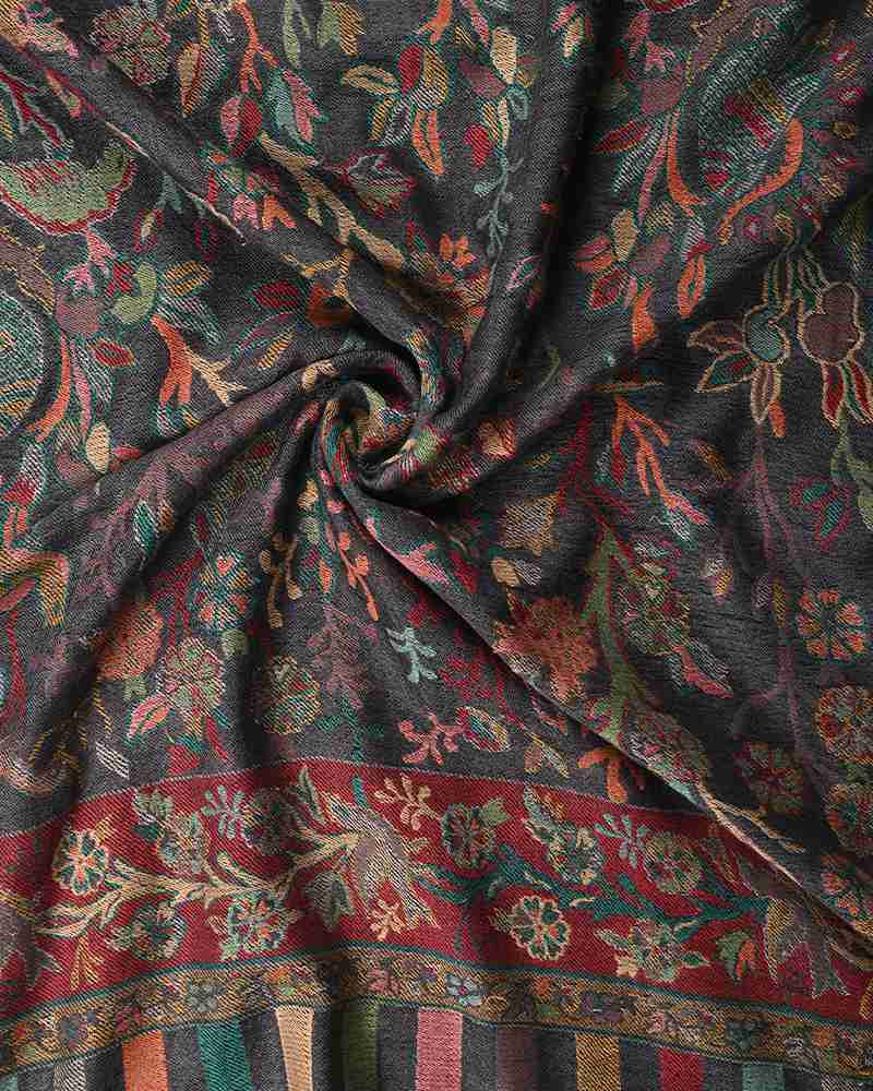 Pashmina Wool Kani Stole Grey