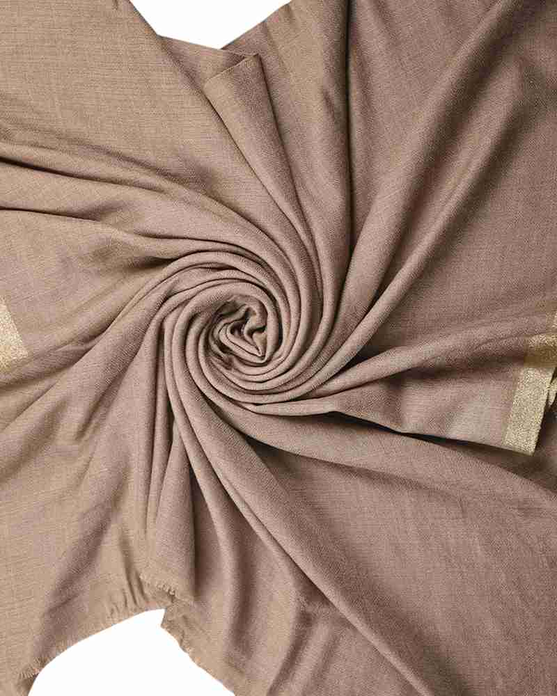 Pashmina Wool Zari Kandi Border Shawl Golden