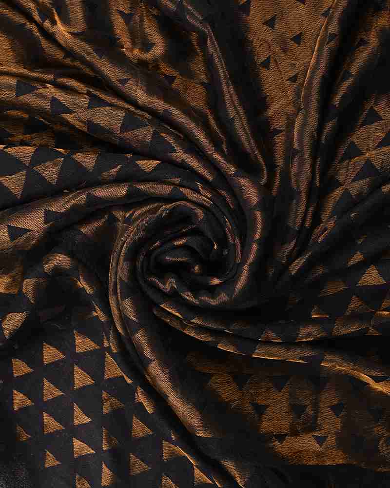 Pashmina Wool Zari Pyramid Shawl Navy Blue