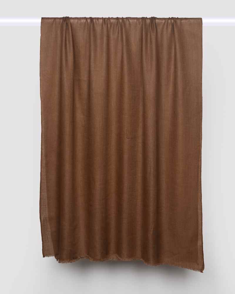 Pashmina Wool Diamond Weave Shawl Brown