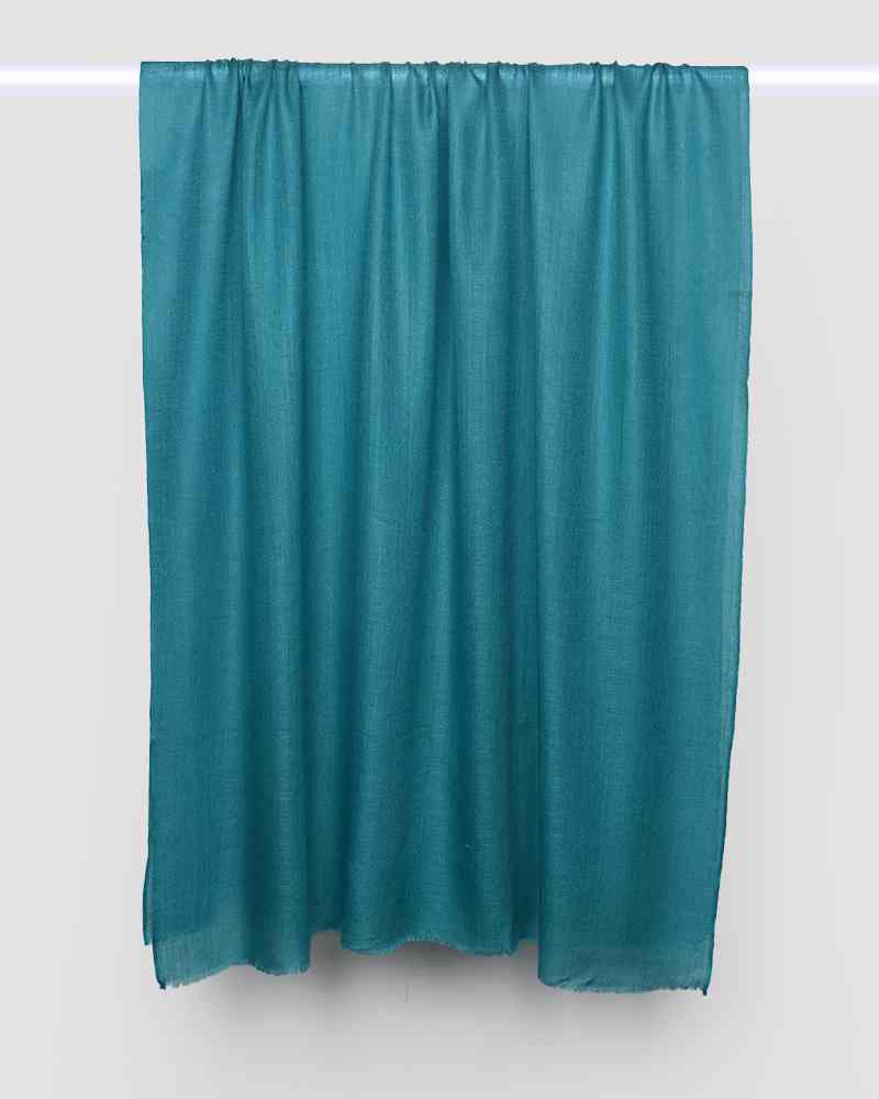 Pashmina Wool Diamond Weave Shawl Turquoise