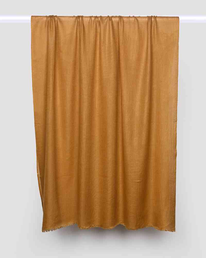 Pashmina Wool Diamond Weave Shawl Golden