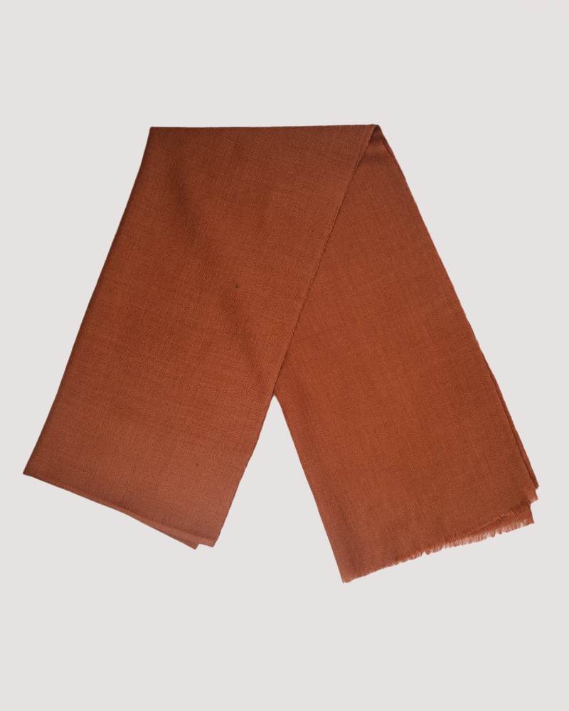 Pashmina Wool Diamond Weave Muffler Brown