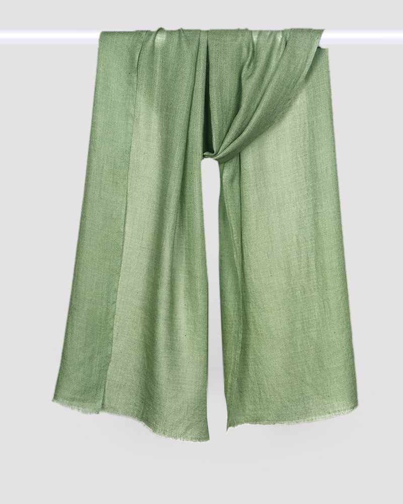 Pashmina Wool Diamond Weave Muffler Green