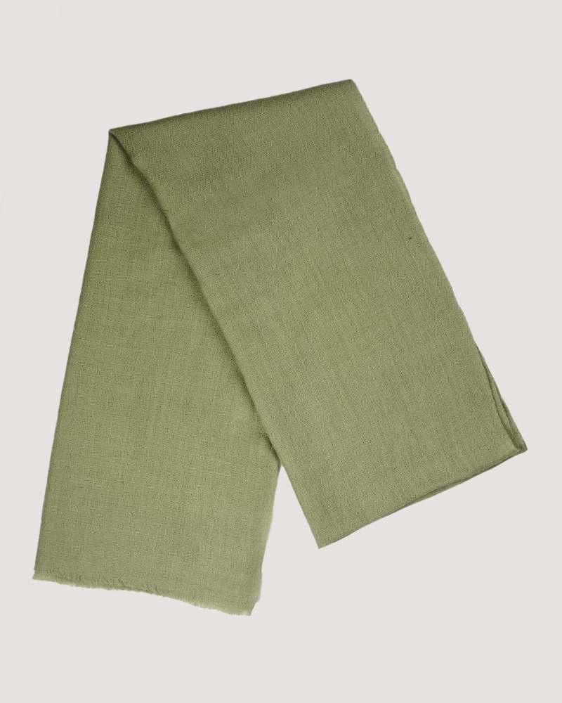 Pashmina Wool Diamond Weave Muffler Green