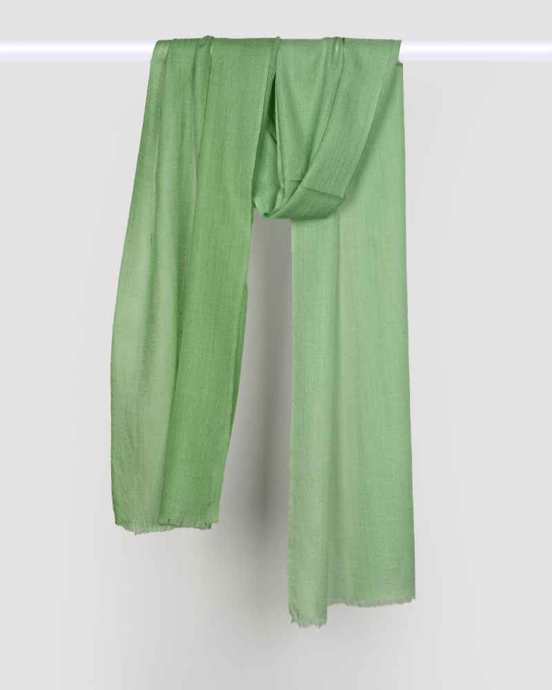 Pashmina Wool Diamond Weave Ombre Muffler Green