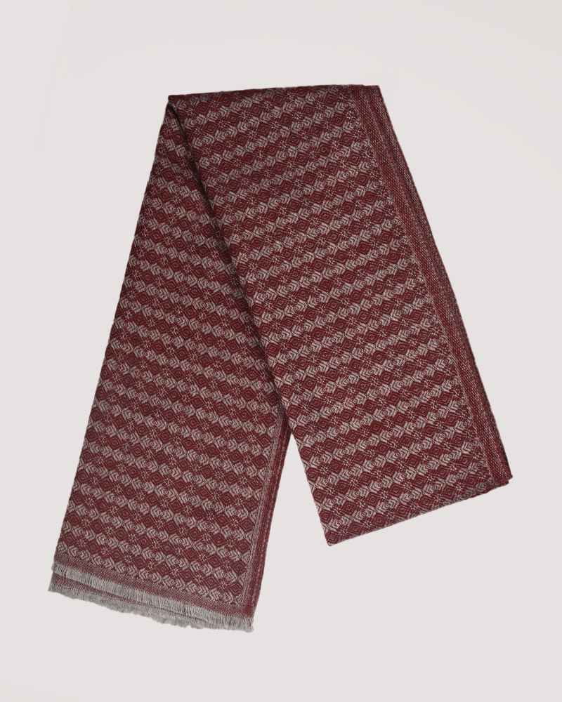 Lambswool Textured Muffler Red