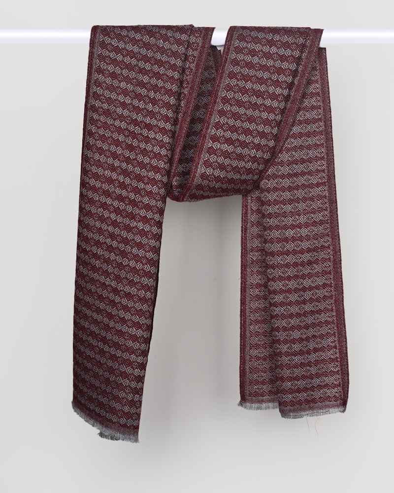 Lambswool Textured Muffler Red