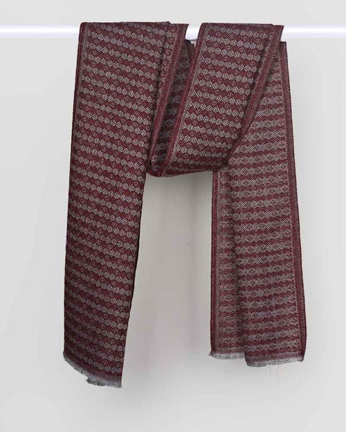 Lambswool Textured Muffler Red