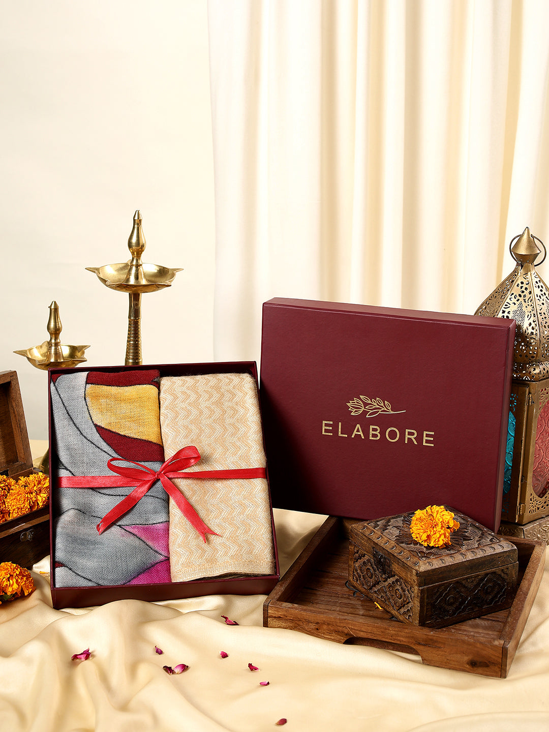 Women's Pashmina Wool Hand Painted Stole & Gentlemen's Lambswool Muffler