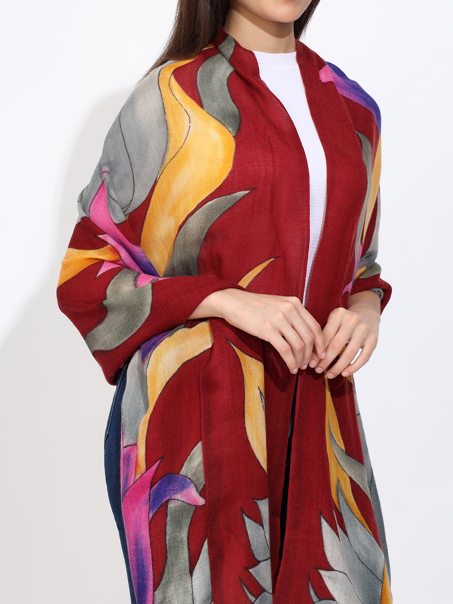 Women's Pashmina Wool Hand Painted Stole & Gentlemen's Lambswool Muffler